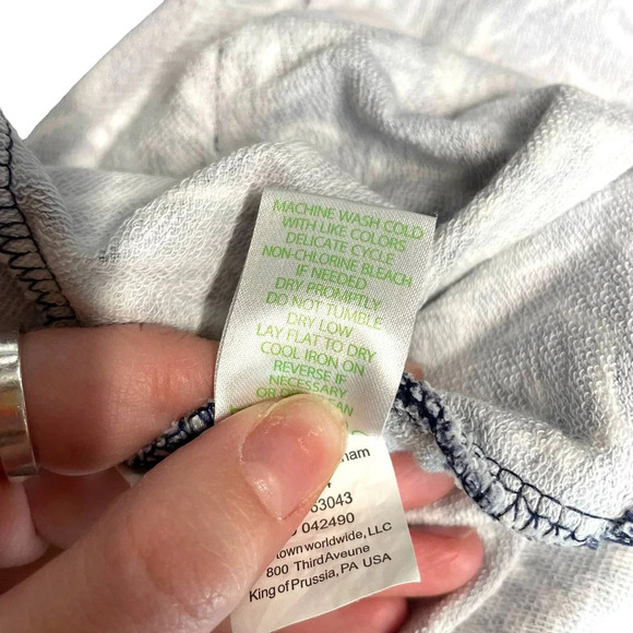 Lilly Pulitzer Leona Terry Zip‎ Up Jacket Navy Blue Oh Cabana Boy Print Size XS - Picture 9 of 9